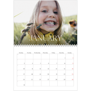 A4 Double Photo Calendar — Twelve big months