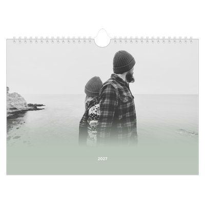 A4 Landscape Photo Calendar — Misty green [cover]