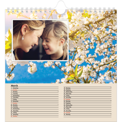 Square calendars  — Four seasons [March]
