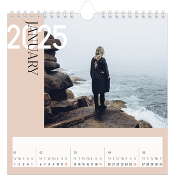 Square Photo Calendar — Overlapping text