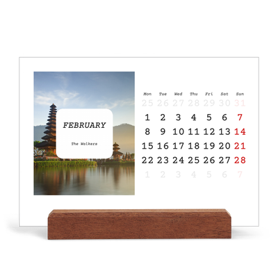 Easel Desk Calendar Landscape  — Full story [February]