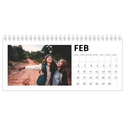 Desk calendars — White space [February]