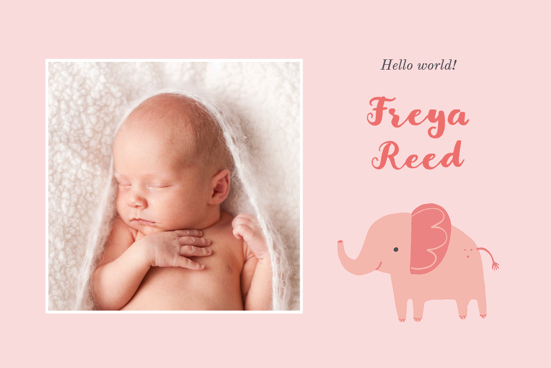 Invitations — Pink elephant