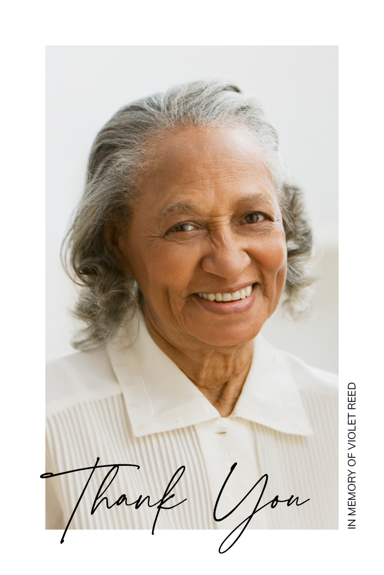 Thank you cards — Signature text