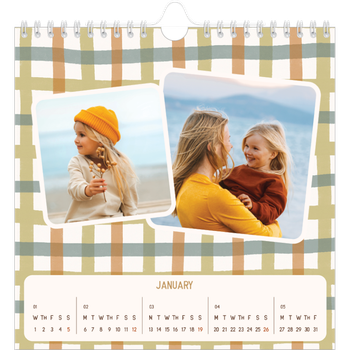 Square Photo Calendar — Retro patterns