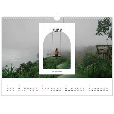 A3 Photo Calendar — The open arch [January]