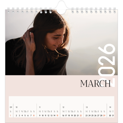 Square calendars  — Overlapping text [March]