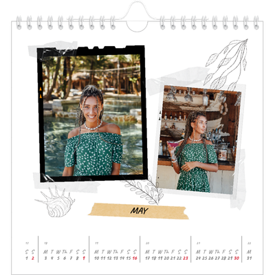 Square calendars  — Scrapbook flair [May]