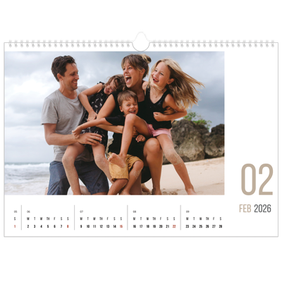 A3 Photo Calendar — Number months [February]