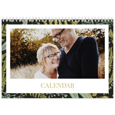 A4 Double Photo Calendar — Floral wallpapers [cover]