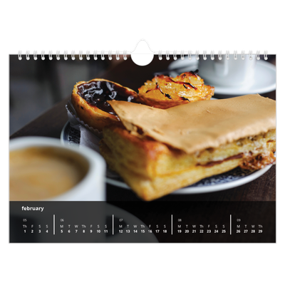 A4 Landscape Photo Calendar — Complements [February]