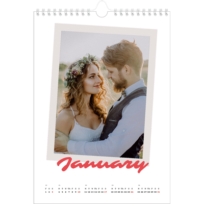 A4 Photo Calendar — Signed in crimson [January]