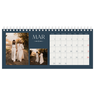 Desk calendars — Slate and serifs [March]