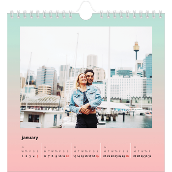 Square Photo Calendar — Pastel shades