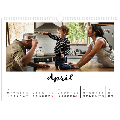 A3 Photo Calendar — Handwritten [April]