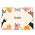 A5 Landscape Photo Calendar — Cat paws and doodles [cover]