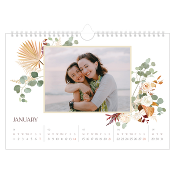 A4 Landscape Photo Calendar — Boho