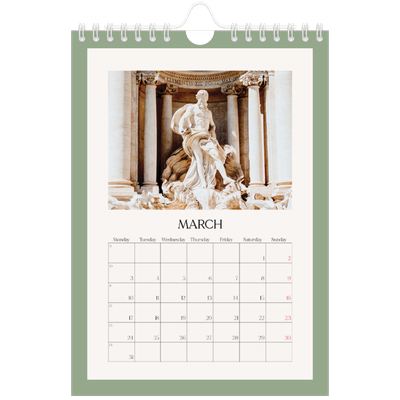 A5 Photo Calendar — Classic colours [March]
