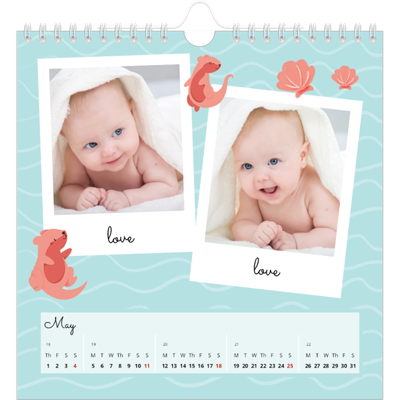 Square calendars  — Cute animals [May]