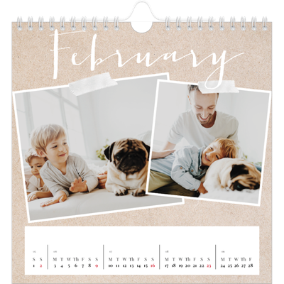 Square calendars  — Scrapbook calendar [February]