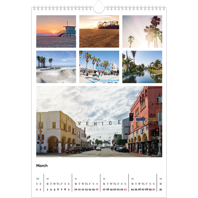 A3 photo calendars — Picture grid [March]