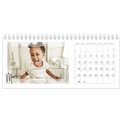 Desk calendars — Clear frame [March]