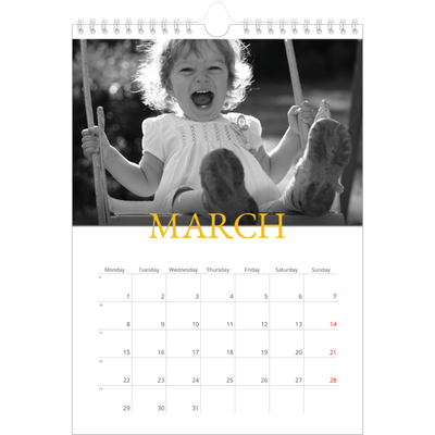 A4 Photo Calendar — Heritage style [March]