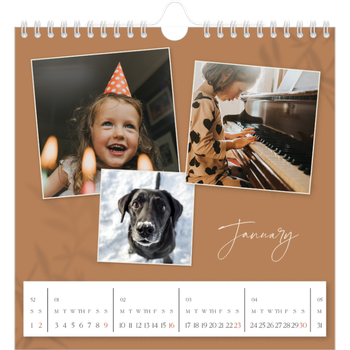 Square Photo Calendar — Down to earth