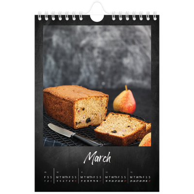 A5 Photo Calendar — Chalkboard style [March]