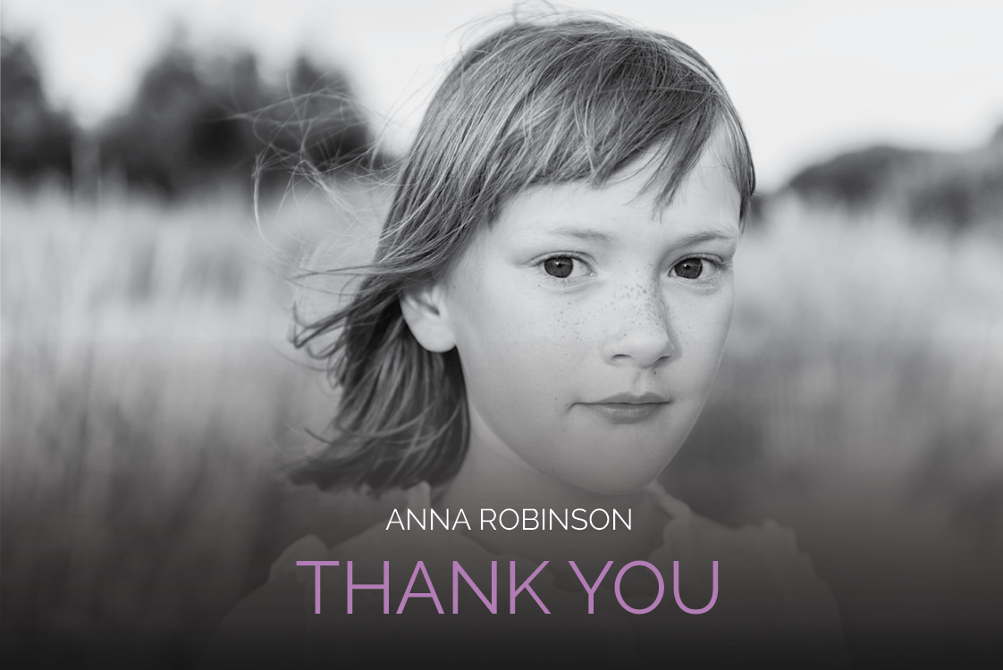 Thank you cards — Highlighted words