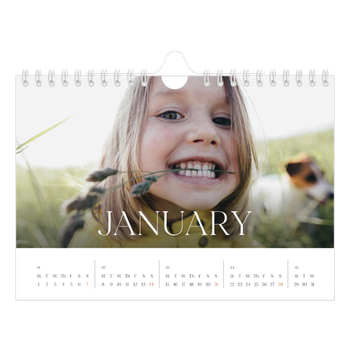 A5 Landscape Photo Calendar — Twelve big months
