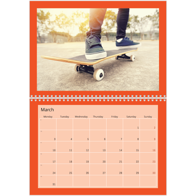 A4 Double Photo Calendar — Bright and bold [March]