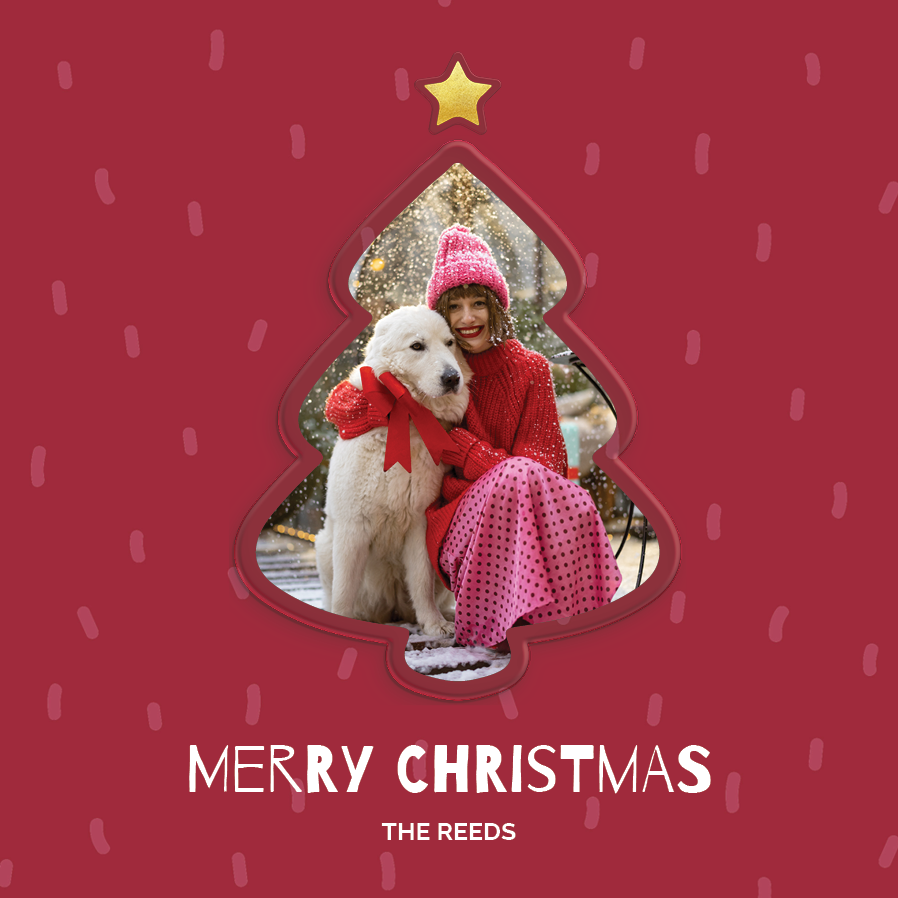 Cards — Red tree frame