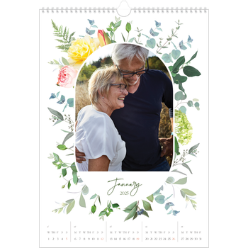 A3 Photo Calendar — Traditional flowers