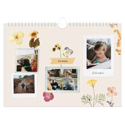 A4 Landscape Photo Calendar — Vintage scrapbooking [cover]