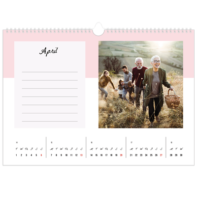 A3 Photo Calendar — List Calendar [April]