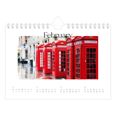A5 Landscape Photo Calendar — My travelogue [February]