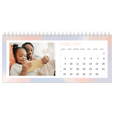 Desk calendars — Paintbrush effect [February]