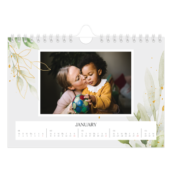 A5 Landscape Photo Calendar — Floral splash