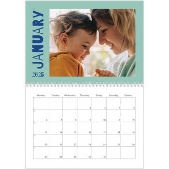 A4 Double Photo Calendar — Fun colourful you