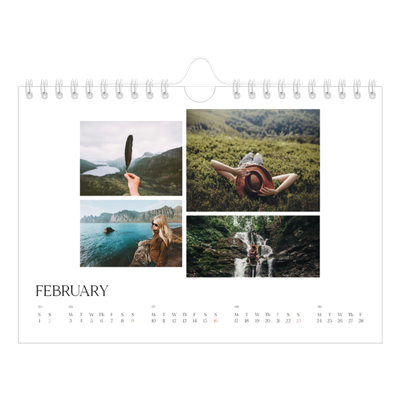 A5 Landscape Photo Calendar — Surfing sunsets [February]