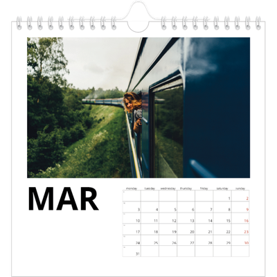 Square calendars  — White space [March]