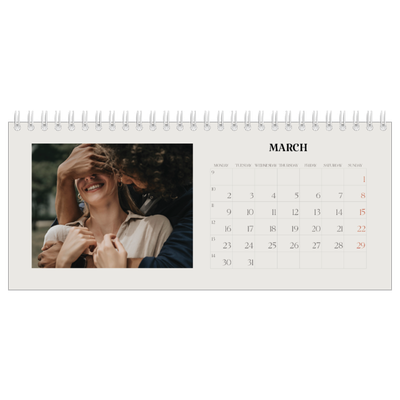 Desk calendars — Simple ivory [March]