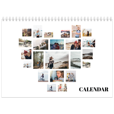A4 Double Photo Calendar — Collage shapes [cover]