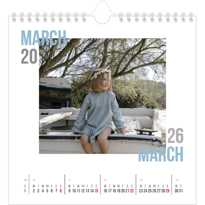 Square calendars  — Couple type [March]