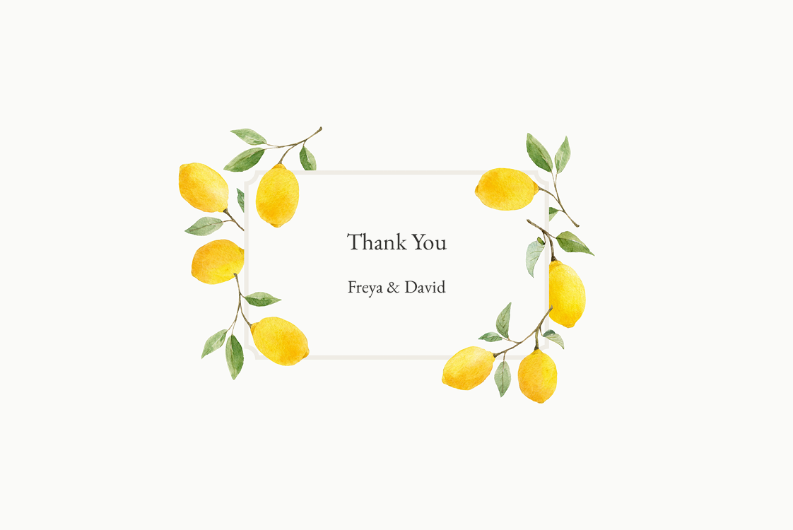 Thank you cards — Citrus chic