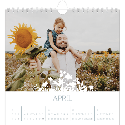Square calendars  — Flower motif [April]