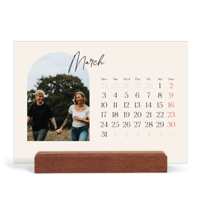 Easel Desk Calendar Landscape  — Arch memories [March]