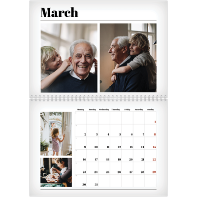 A4 Double Photo Calendar — Hot off the press [March]