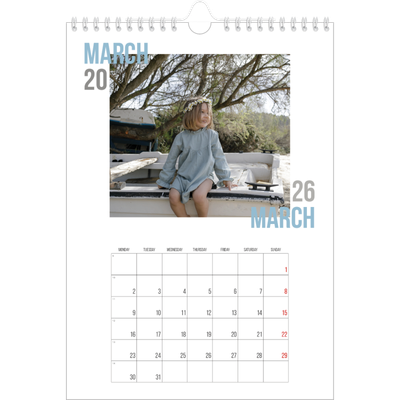 A4 Photo Calendar — Couple type [March]